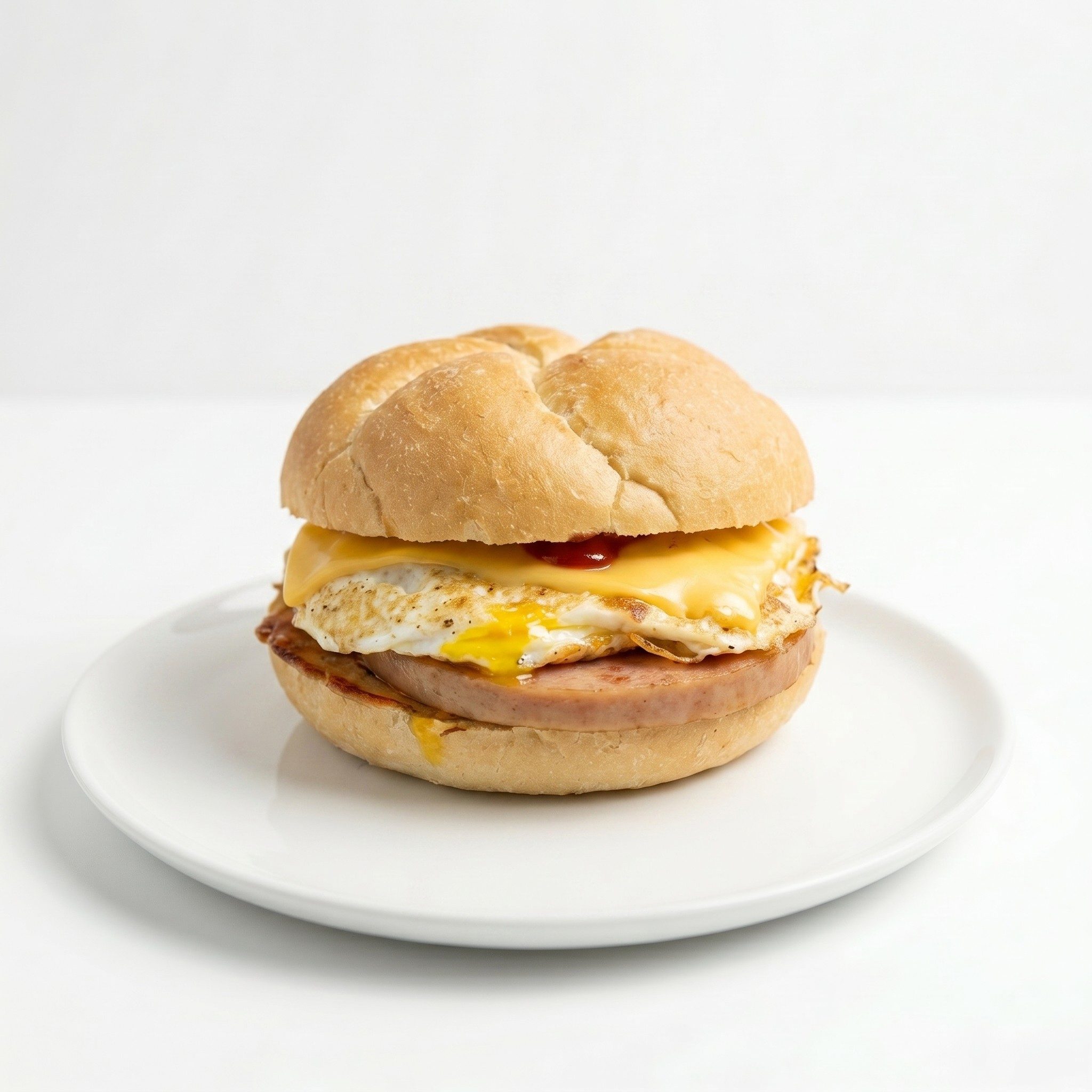 Pork Roll Egg Sandwich With Cheese.
