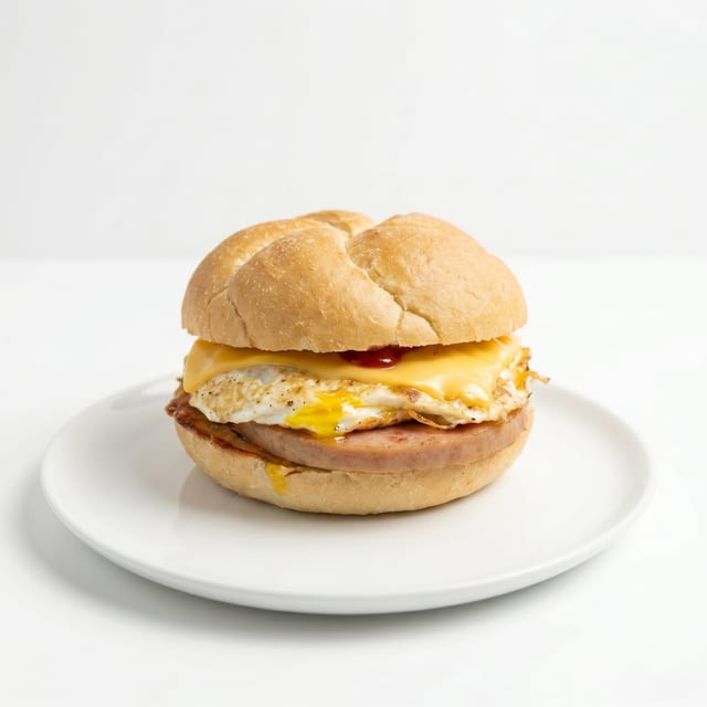 Pork Roll Egg Sandwich With Cheese.