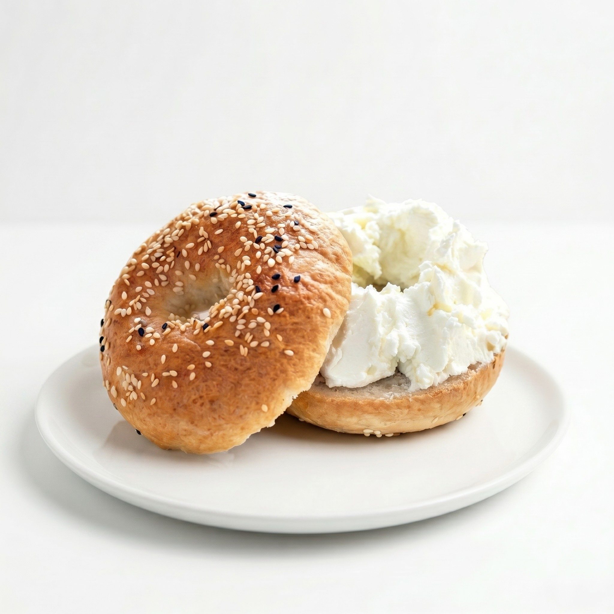 Bagel With Plain Cream Cheese.